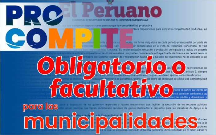 ¿Procompite, obligatorio o facultativo para los GL?