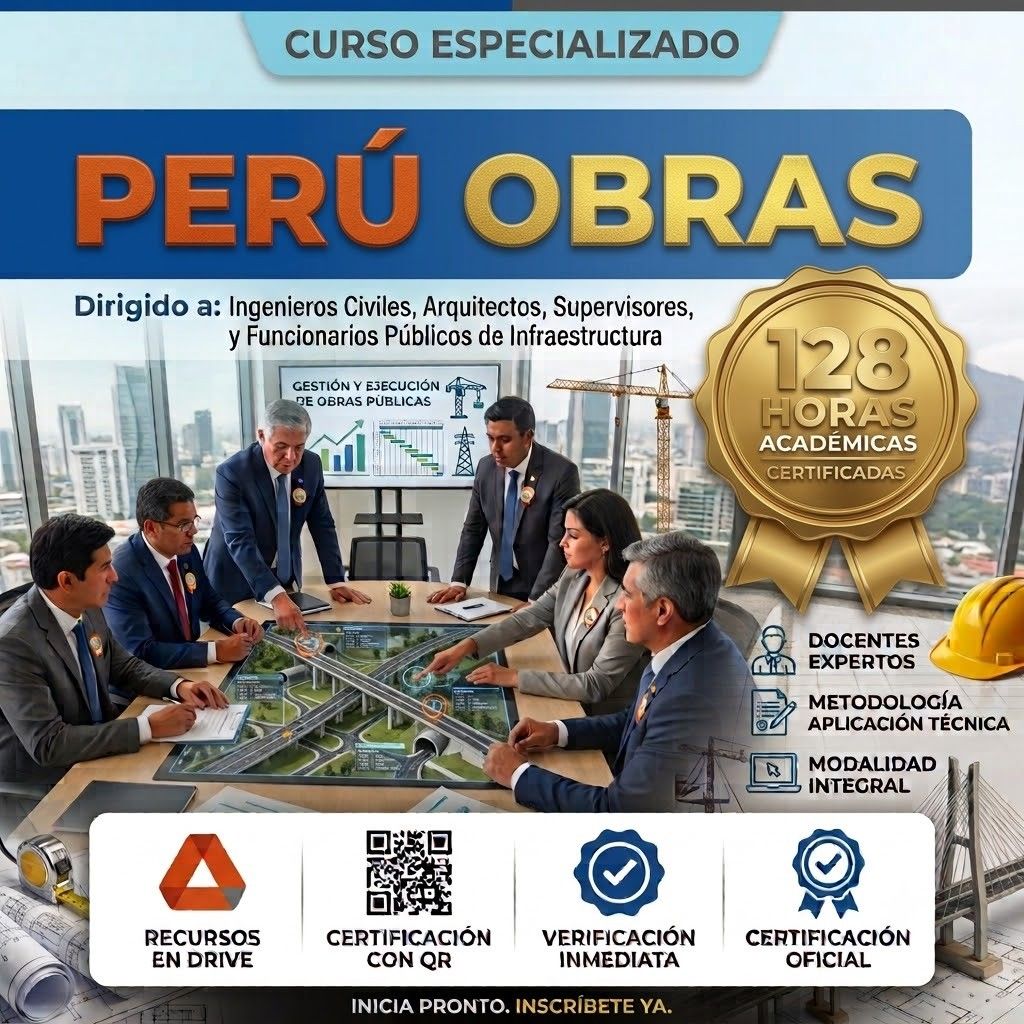 PERÚ OBRAS | Curso Especializado 128h.