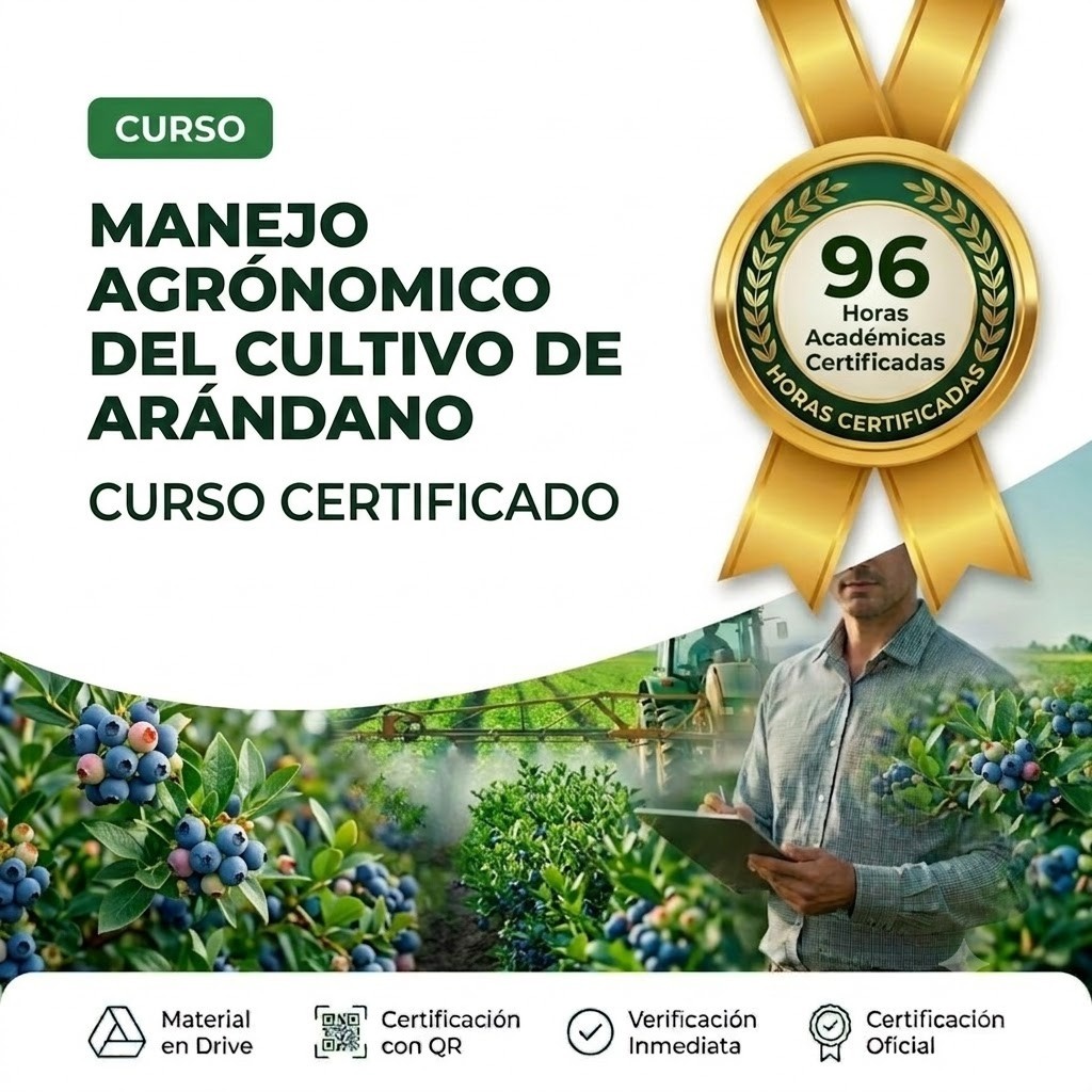 MANEJO AGRÓNOMICO DEL CULTIVO DE ARÁNDANO 96 horas