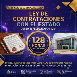 LEY DE CONTRATACIONES CON EL ESTADO | Curso Especializado 128h.
